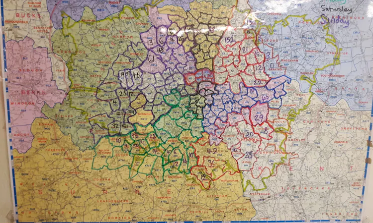 our original postcode expansion map of London