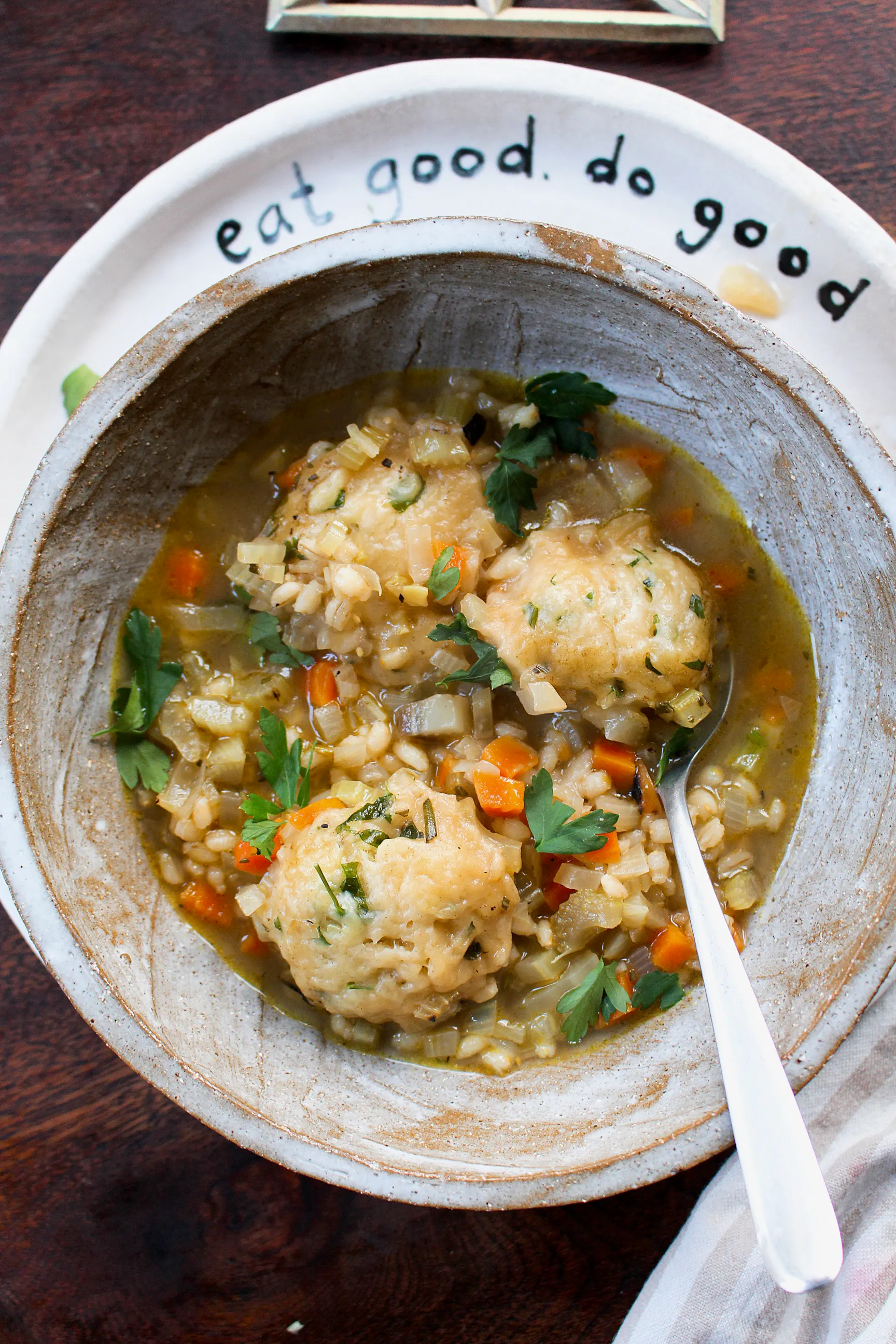 Fennel & Barley Stew with Dumplings