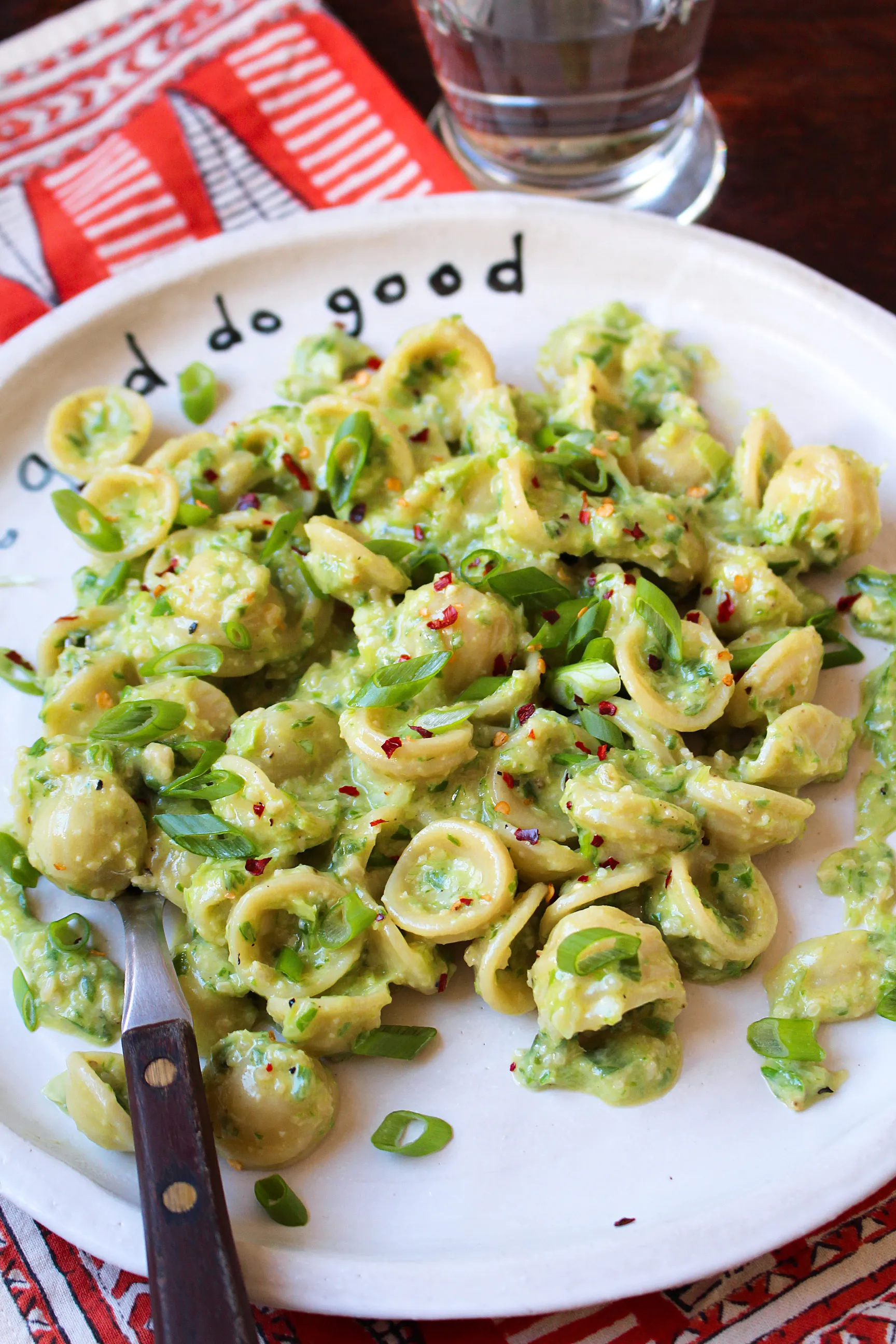 Spring Onion Pesto Orecchiette