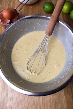 batter in mixing bowl 