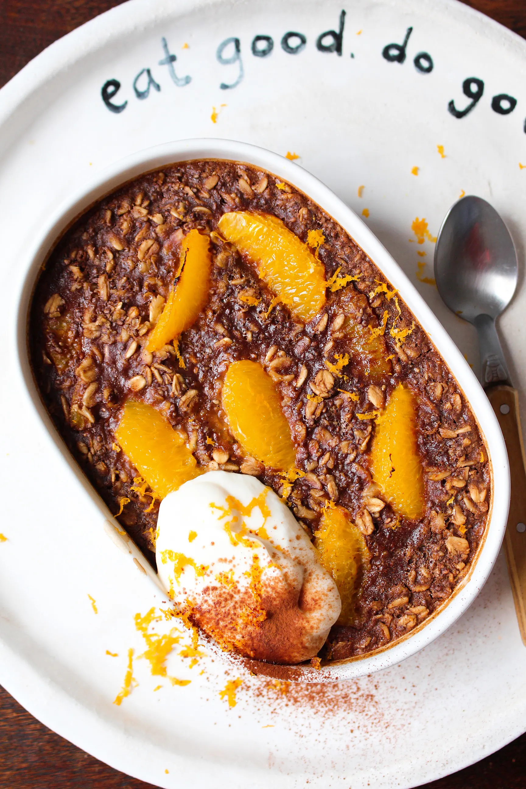 Chocolate Orange Baked Porridge