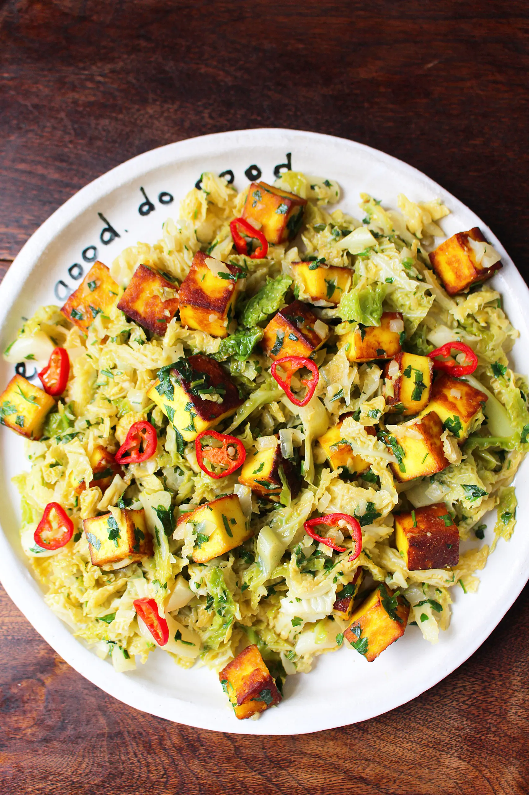 Savoy Cabbage Saag Paneer