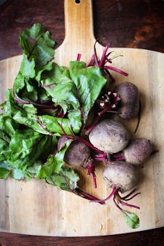 beetroots on chopping board