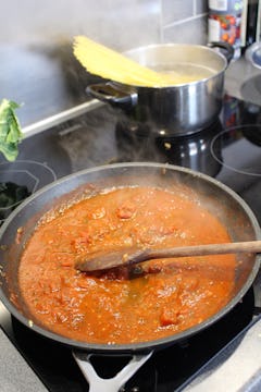 tomato sauce in the making