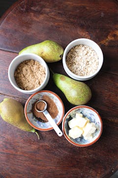 pears and spices on a table 