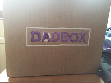 An Oddbox that has been redrawn on to read 'Dadbox' as a father's day gift box. Done by Dulcie Rowe and her kids.