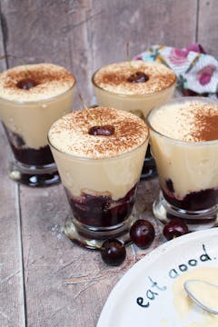 4 finished cherry compote tiramisu