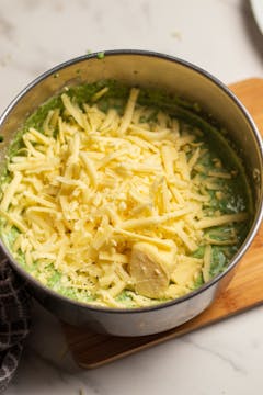 cheese sauce in the making