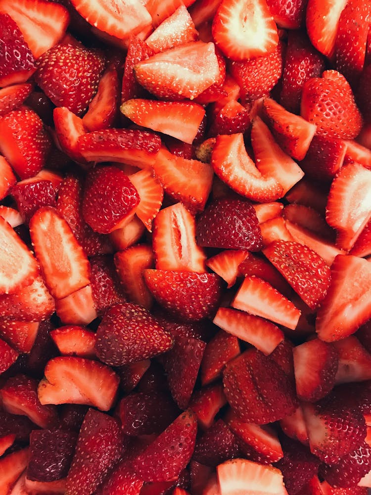 chopped strawberries