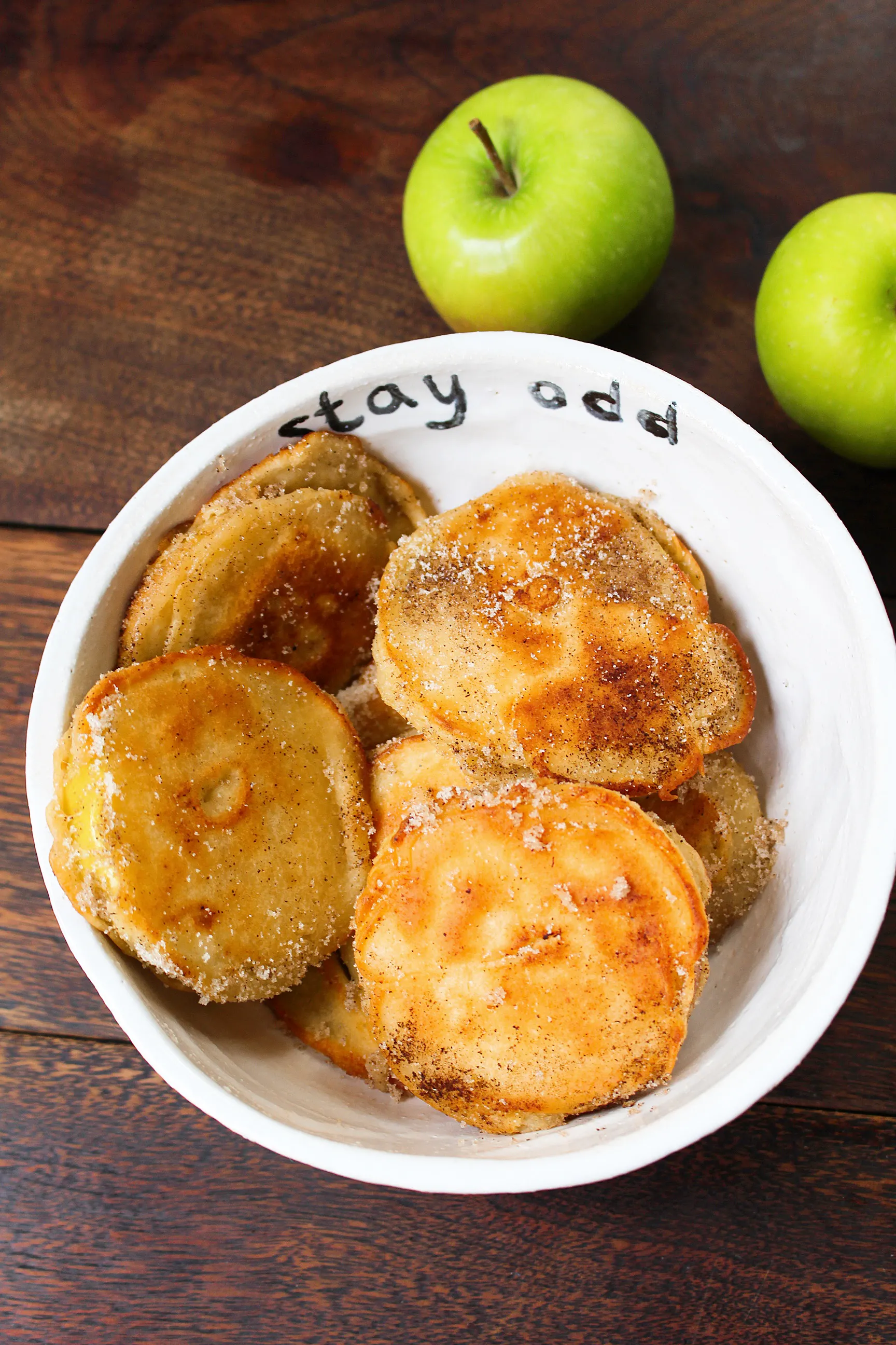 Apple fritters with Cinnamon Sugar