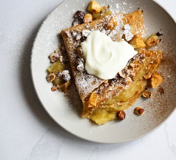 image of apple and pear french toast crepes