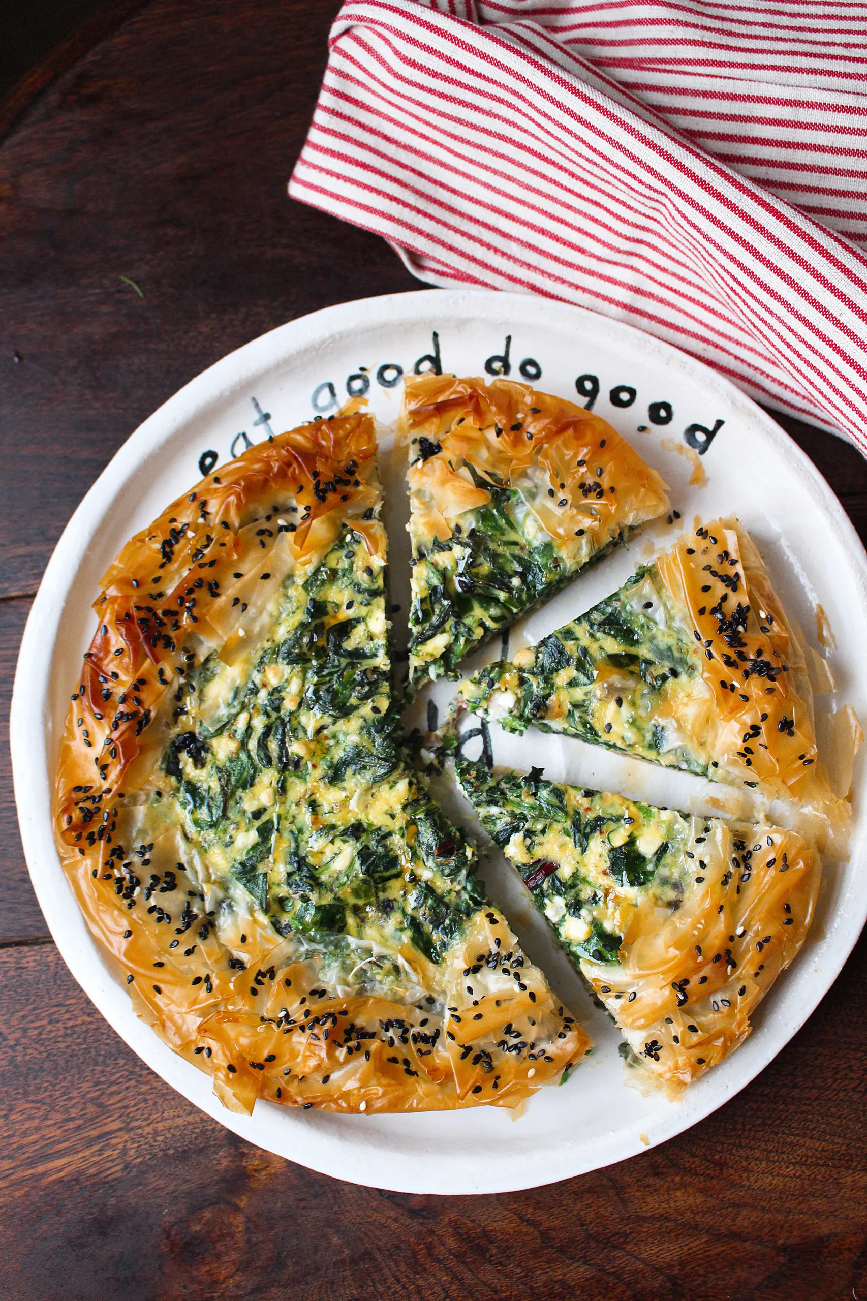 Salad Leaves Filo Pie