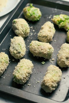 breadcrumbs added to the croquettes