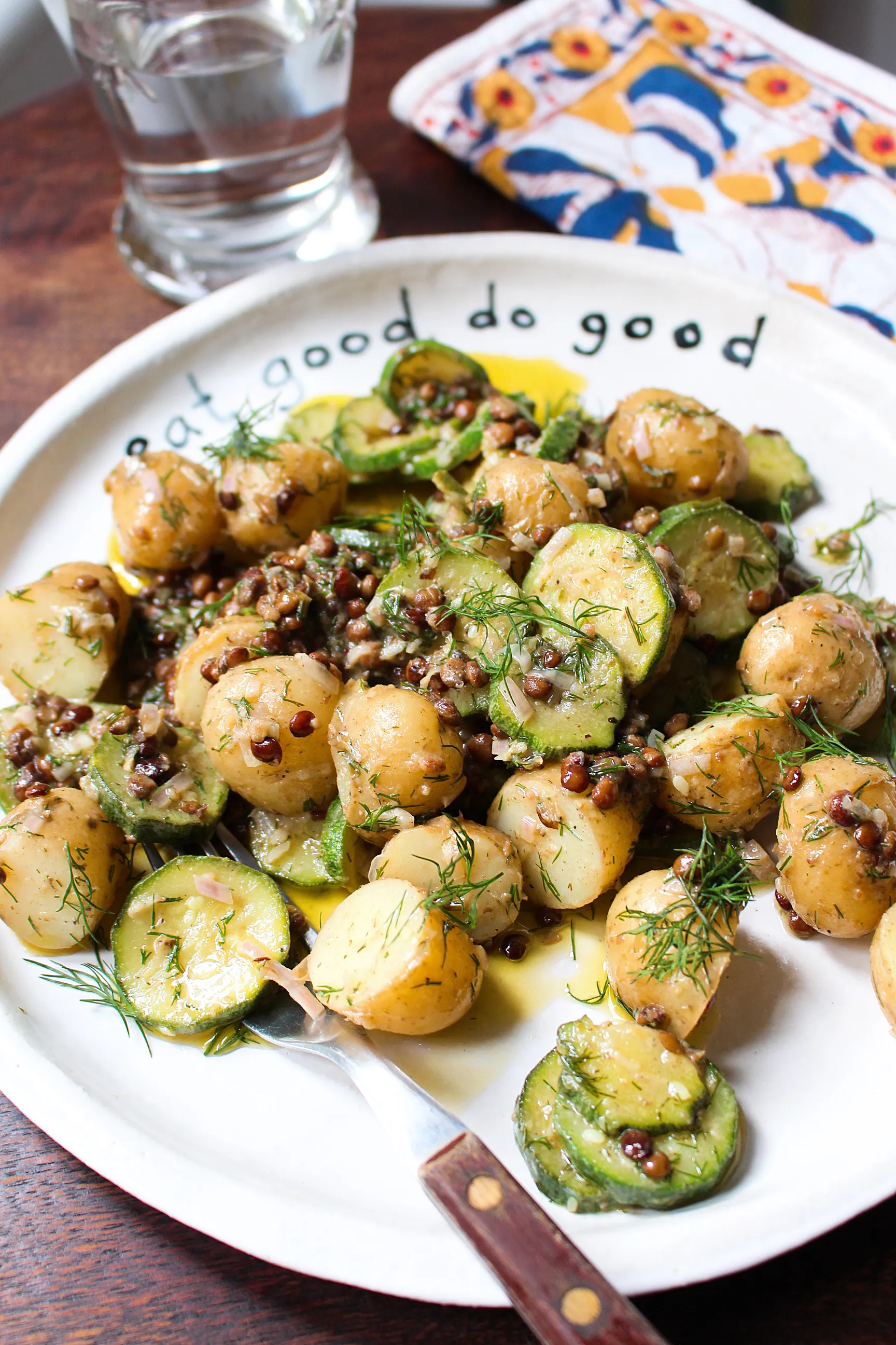 Potato, lentil & dill Salad