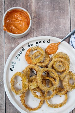 image of Baked Onion Rings with Dipping sauce