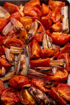 image of baked chopped veg