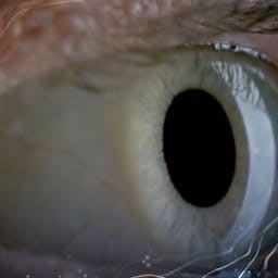 foto retirada do documentário "Consciência ao Cubo", a imagem se refere a um olho humano
