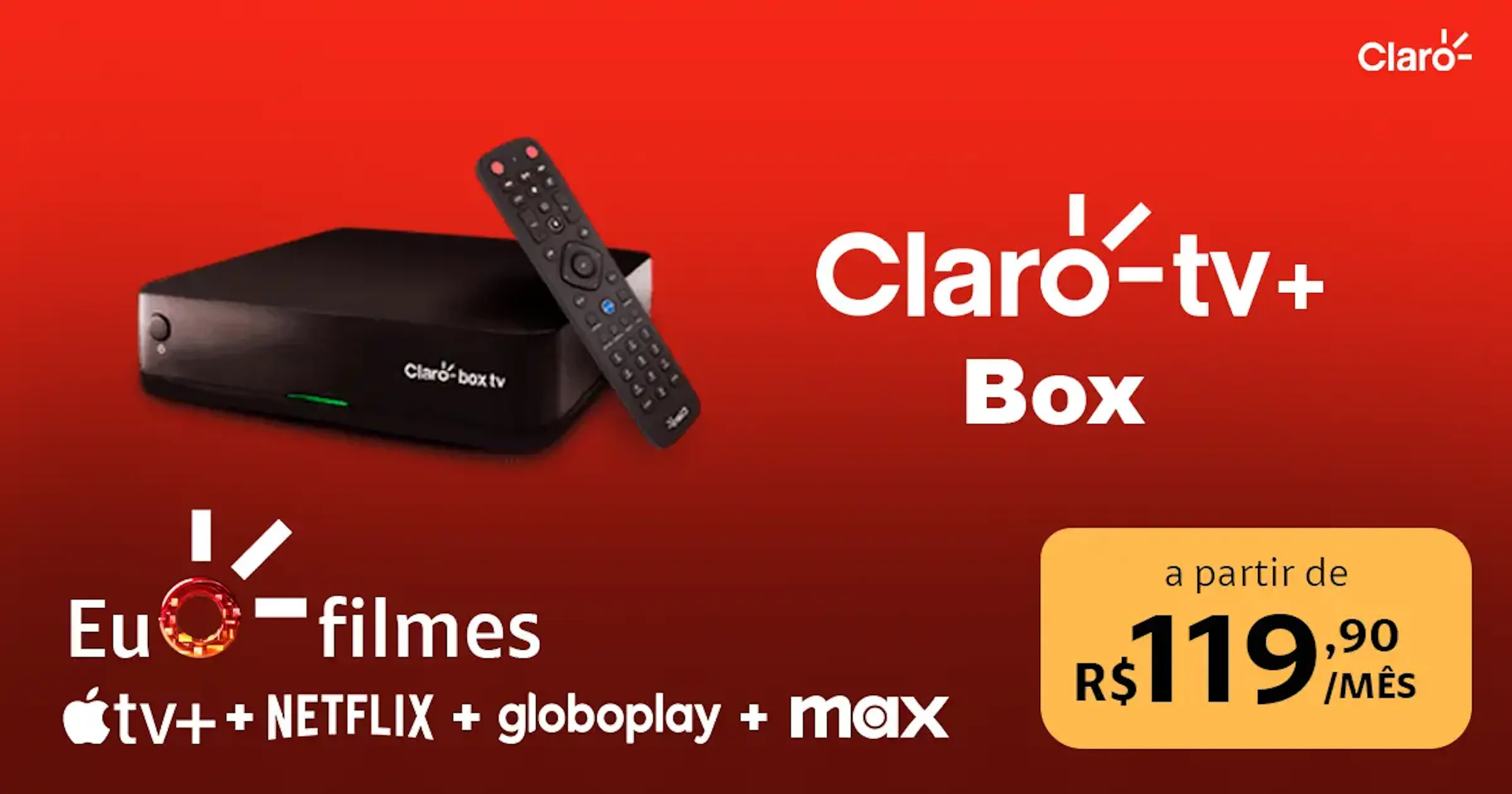 Programação Claro TV+ Box: 0800 191 4141 | Canais ao Vivo