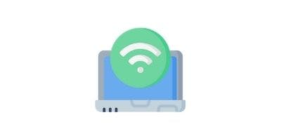 Ícone de computador com símbolo de wifi