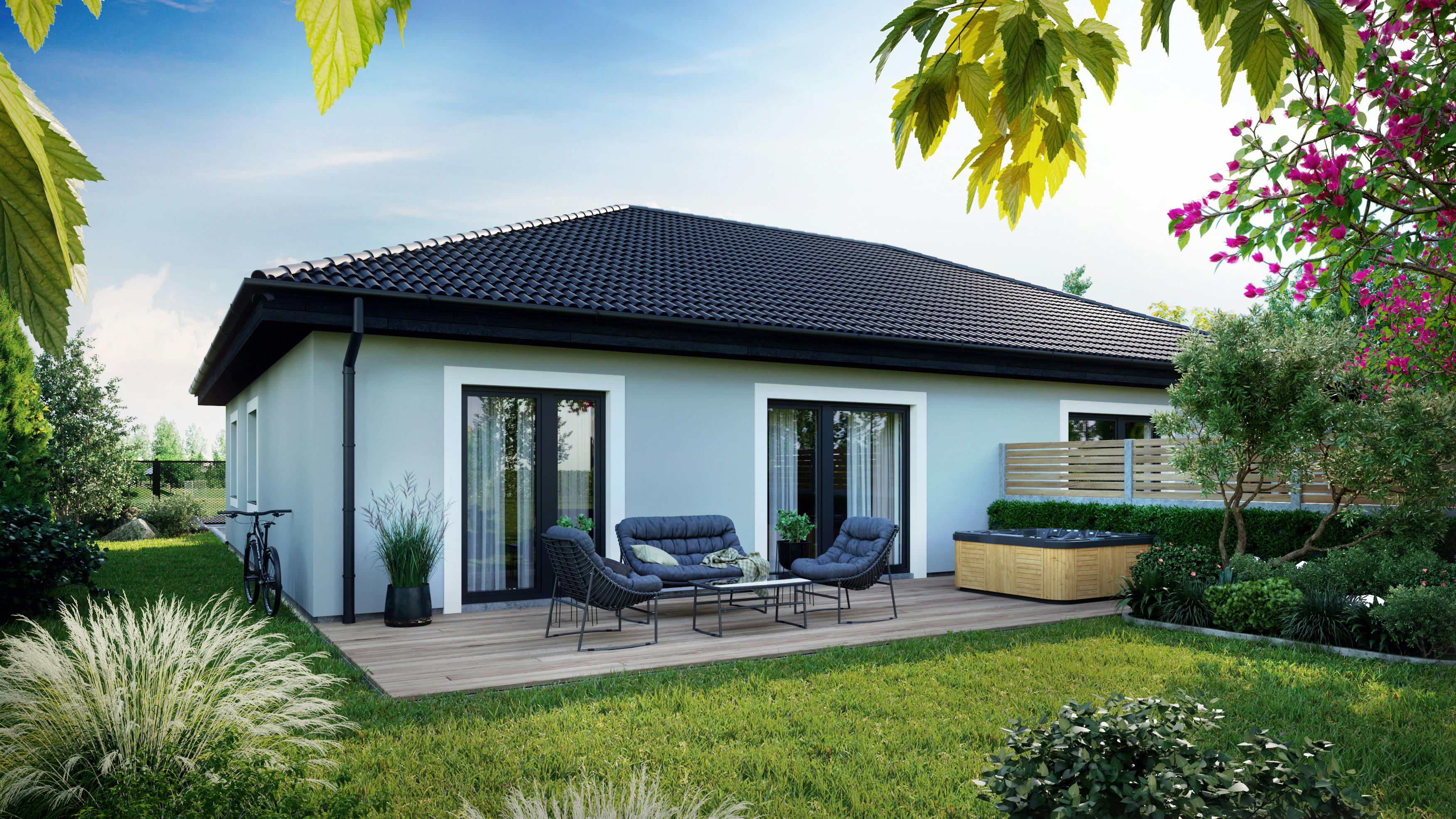 Vizualizace domu se zahradou