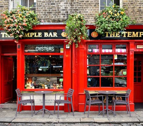 Siesta Plastic Furniture outside the Temple Bar Pub