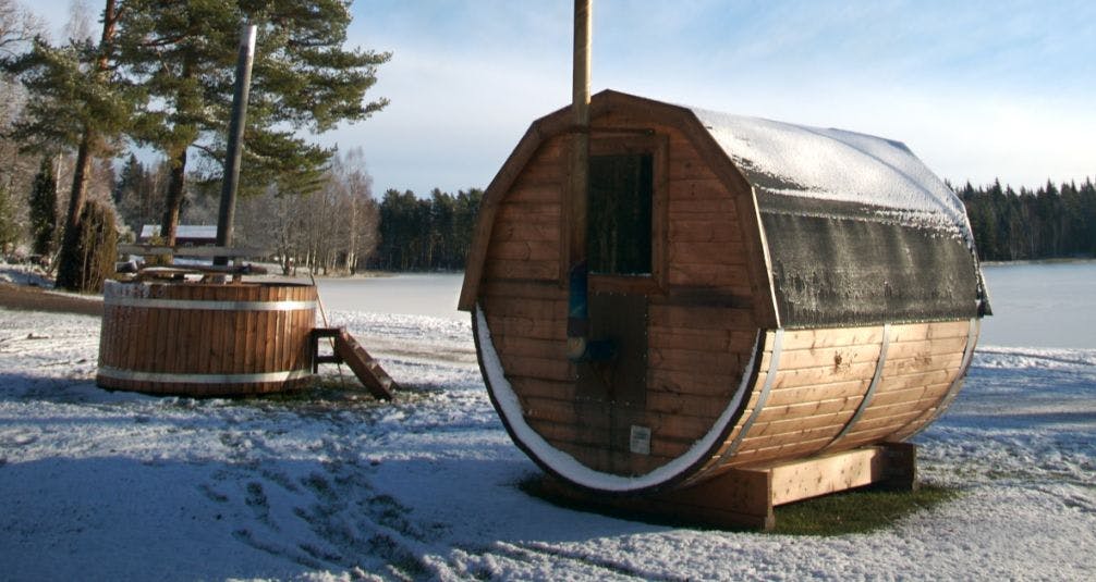 Saunas in the snow