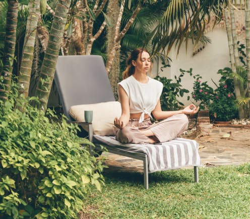 Yoga in Sunny Garden