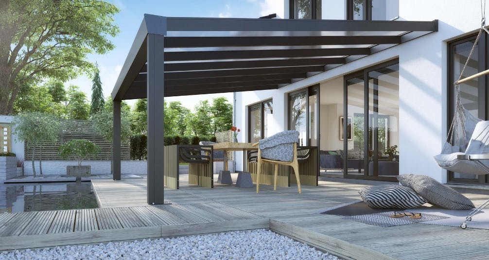 Garden Pergola Modern Setting 