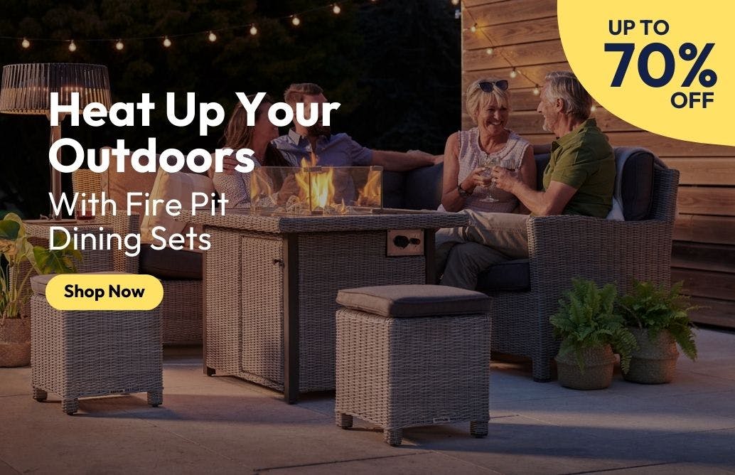 Outdoor Heating Fire Pit Dining Sets