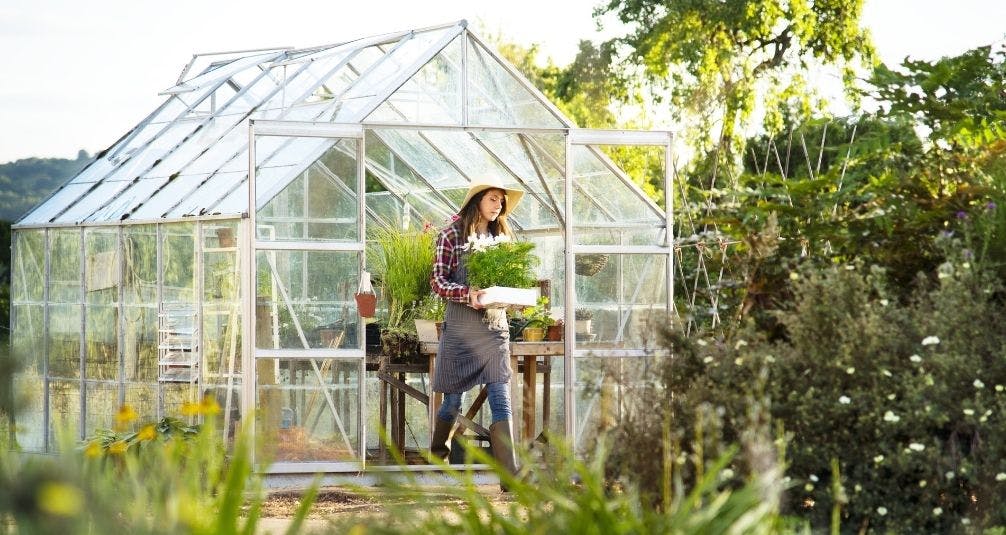 The Benefits of the Great Outdoors woman gardening in greenhouse