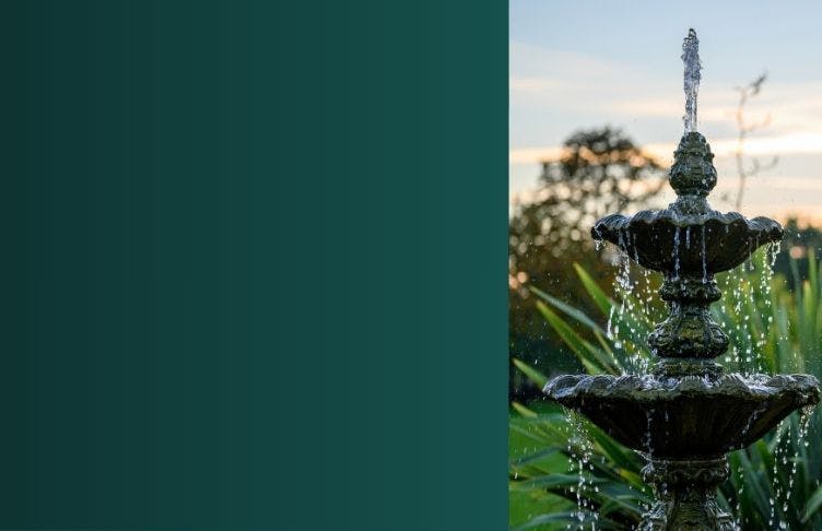 Classic large fountain water feature outdoors