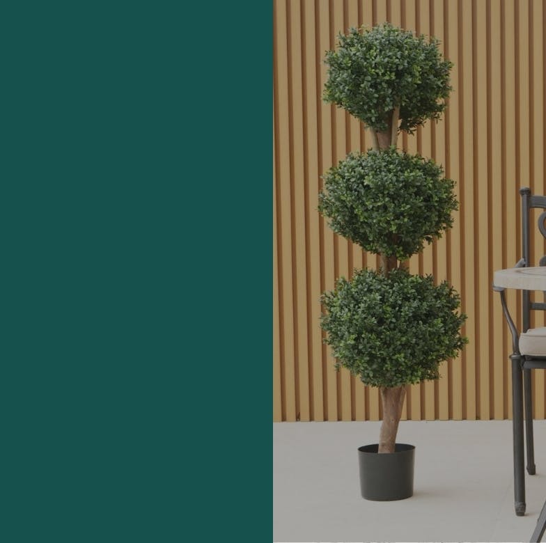 Three ball boxwood artificial tree