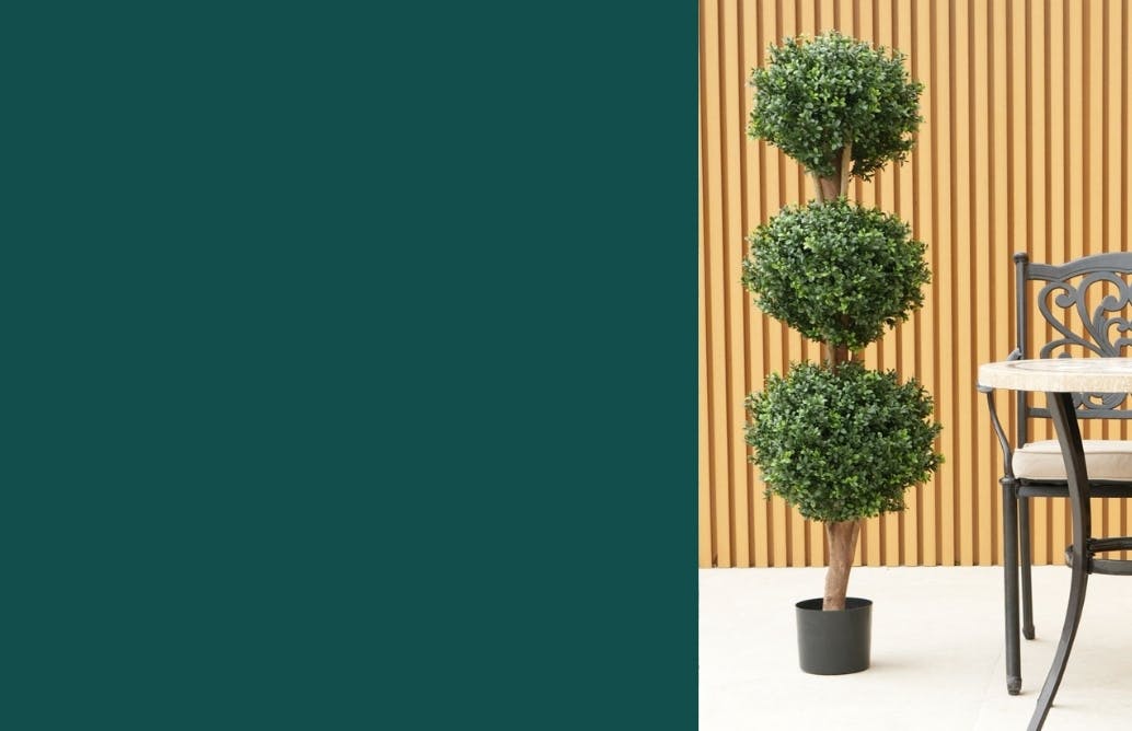 Three ball boxwood artificial tree