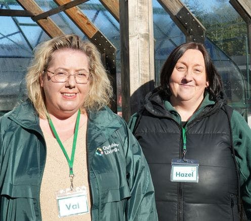 Profile shot of Val and Hazel our greenhouse experts at Outdoor Living