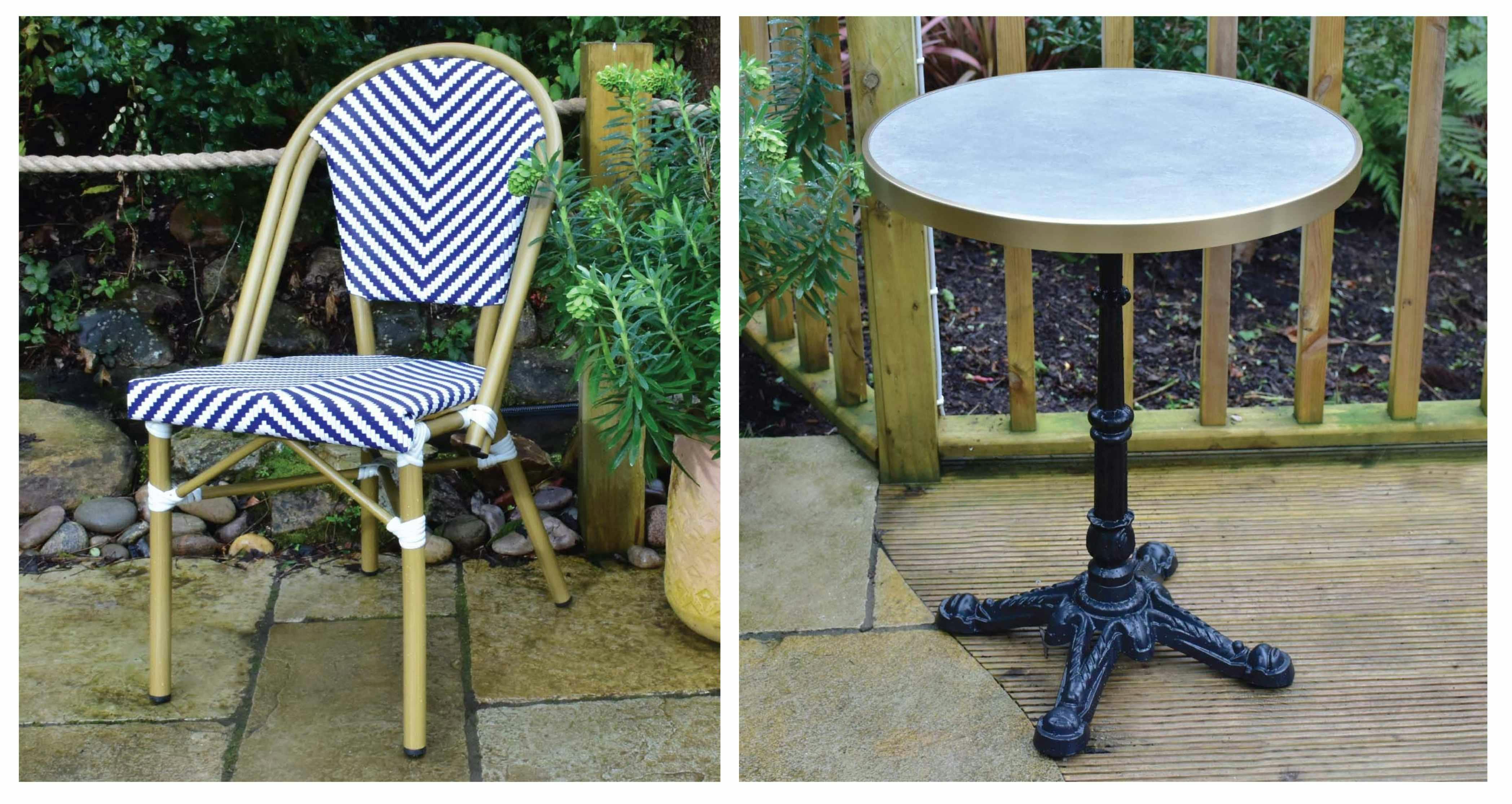 Rennes Parisian Bistro Chair and Sinter Round Table