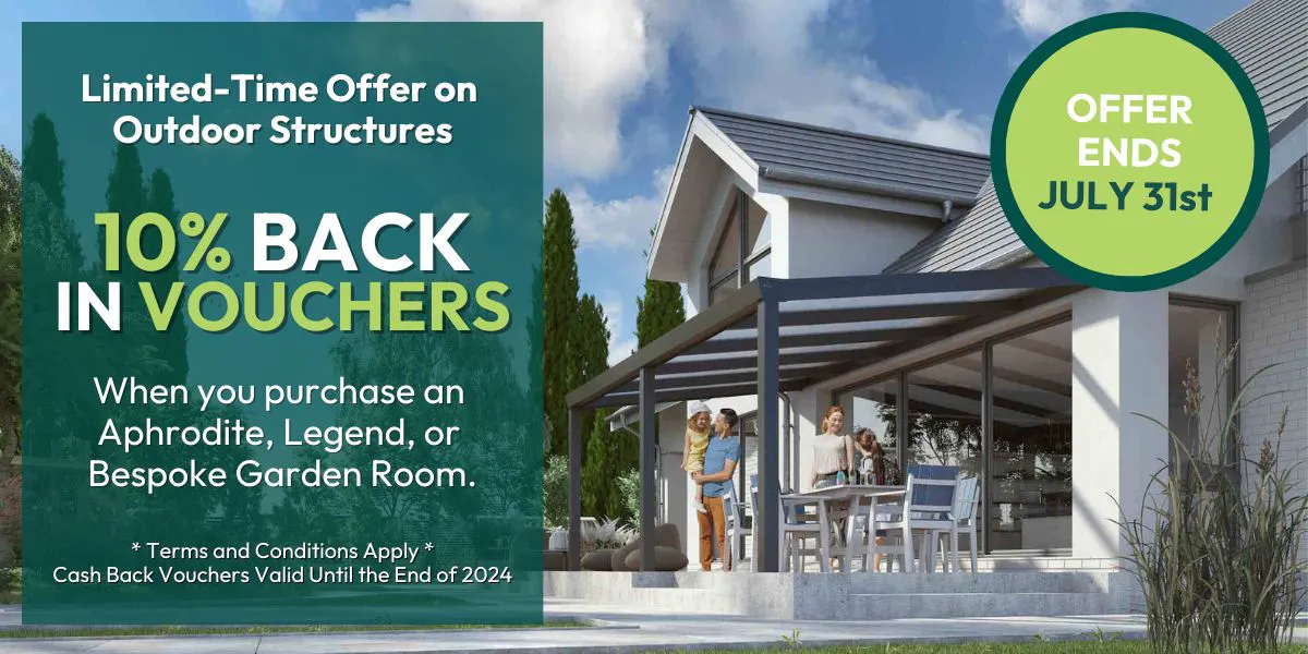 10% cash back on outdoor structures
