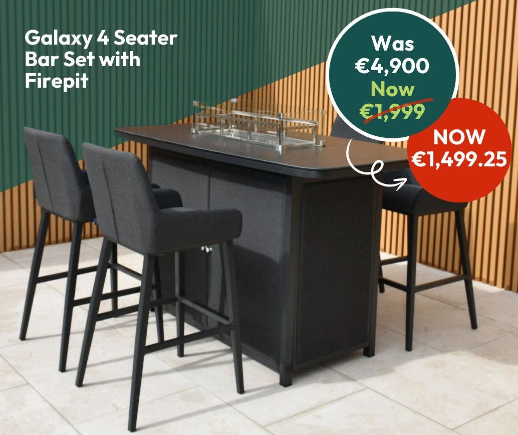Galaxy 4 Seater  Bar Set with  Firepit