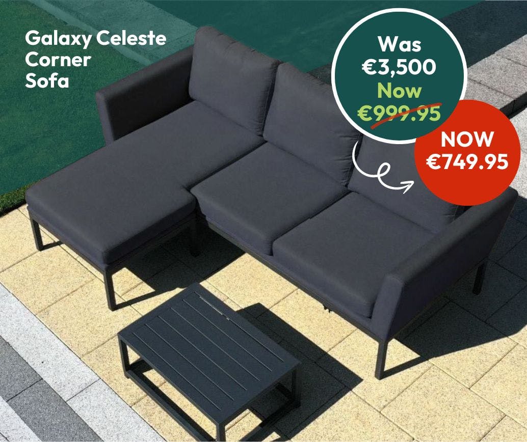 Galaxy 6 Seater Outdoor Fabric Bar Set with Gas Firepit