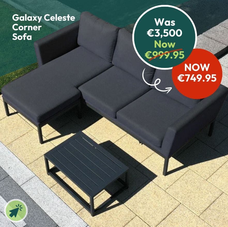 Galaxy 6 Seater Outdoor Fabric Bar Set with Gas Firepit