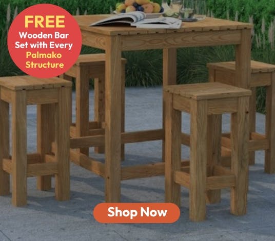 Wooden Bar  Set with Every  Palmako  Structure