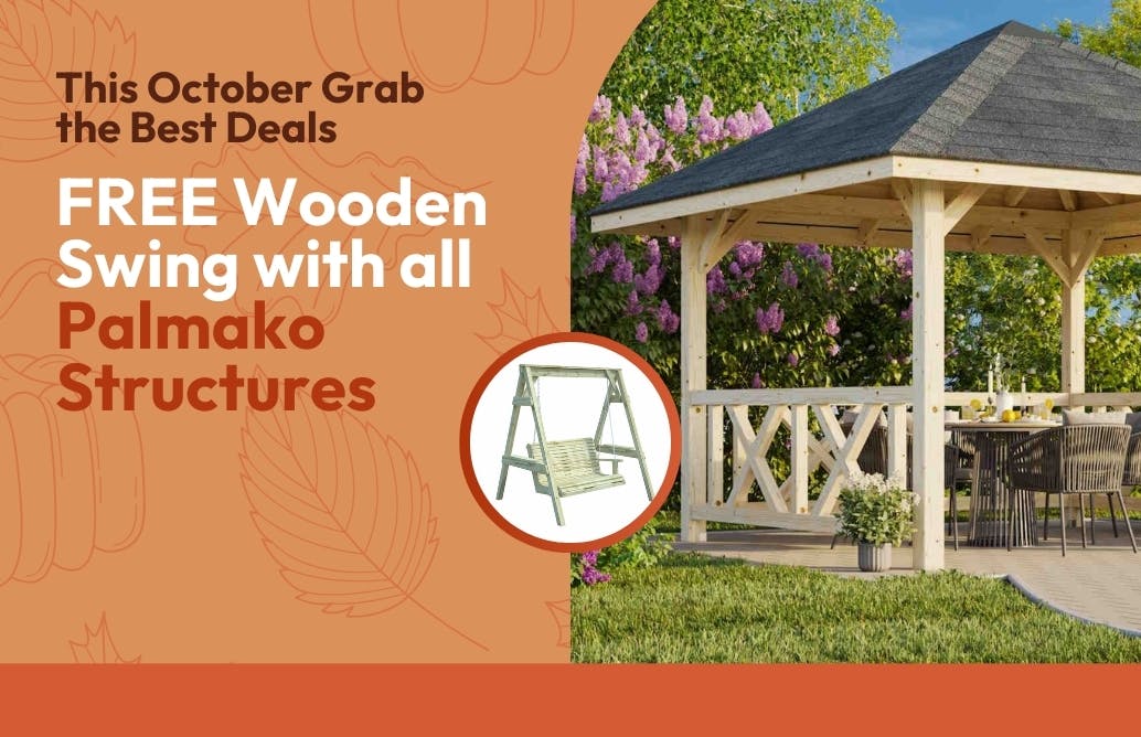 October Deals Free Wooden Swing with Outdoor Structures