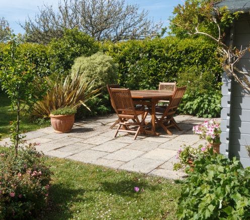 Irish Garden with Patio Furniture