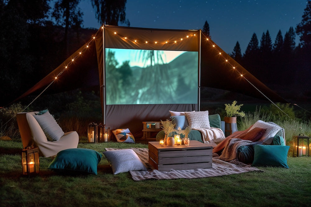 cinema setup for a back garden 