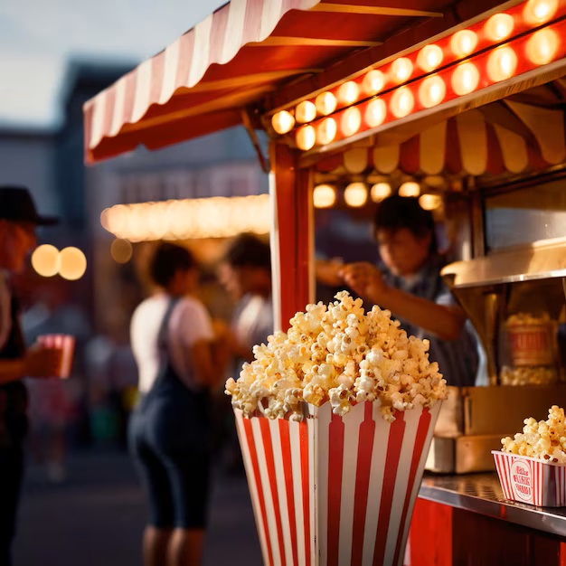 old fashioned popcorn stand