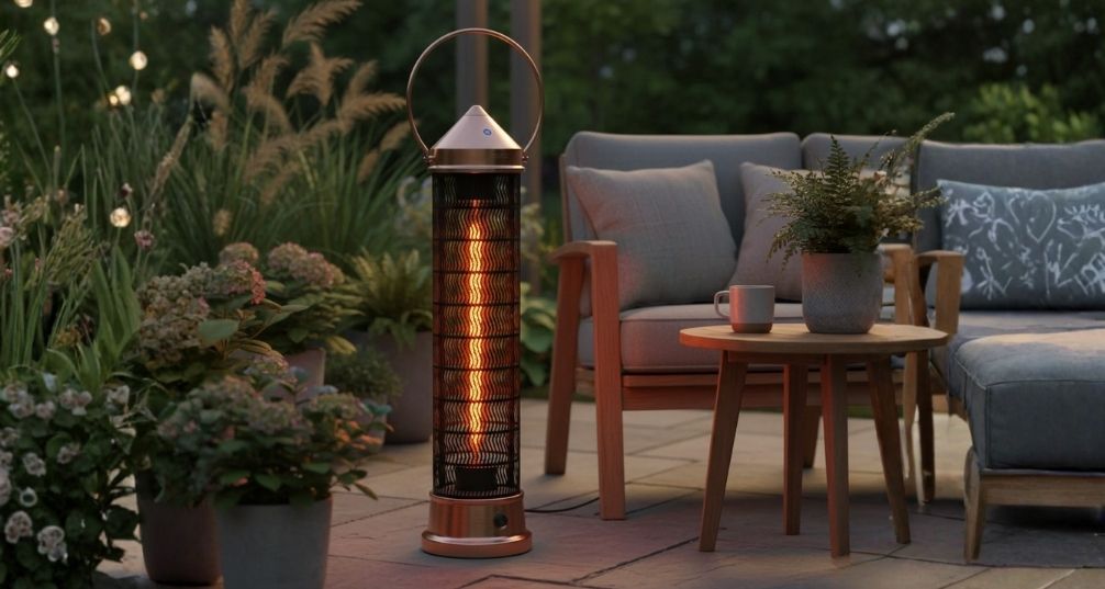 Kalos Copper 1800W Electric Lantern Heater - 84cm