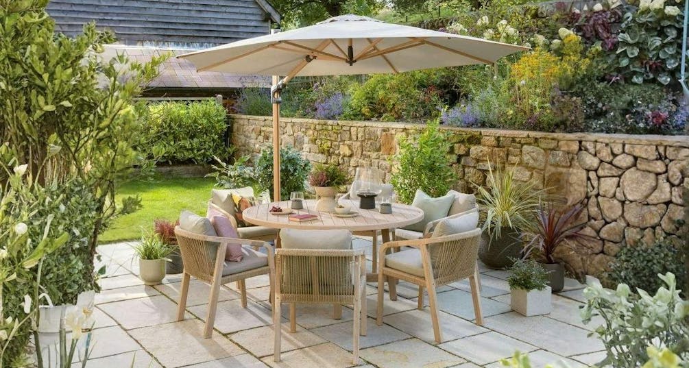 Kettler Cora 6 seater outdoor dining set with lazy susan