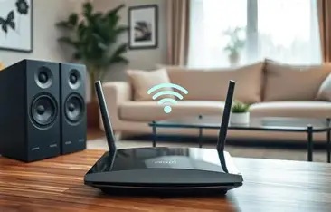 WiFi network router in a room