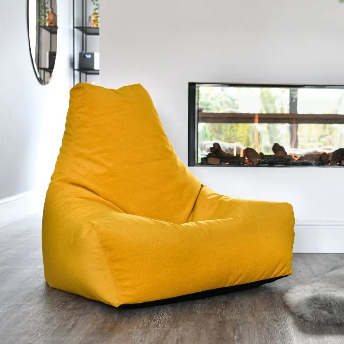 mustard coloured luxury bean bag 