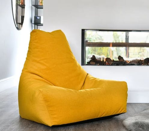 mustard coloured luxury bean bag