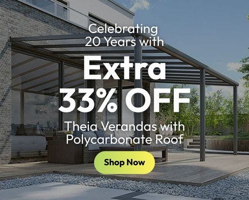 Extra 33 Percent Off Garden Verandas Theia Range Outdoor Living Structures
